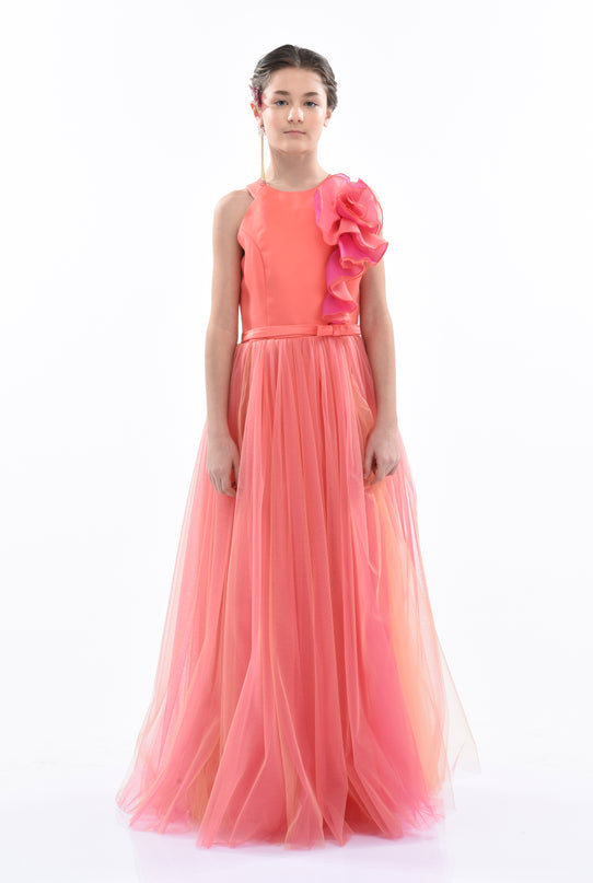 kids-atelier-tulleen-kid-girl-orange-malaga-halter-ruffle-gown-2962-orange-fuchsia