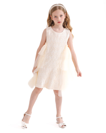 Champagne Sonata Ruffle Dress