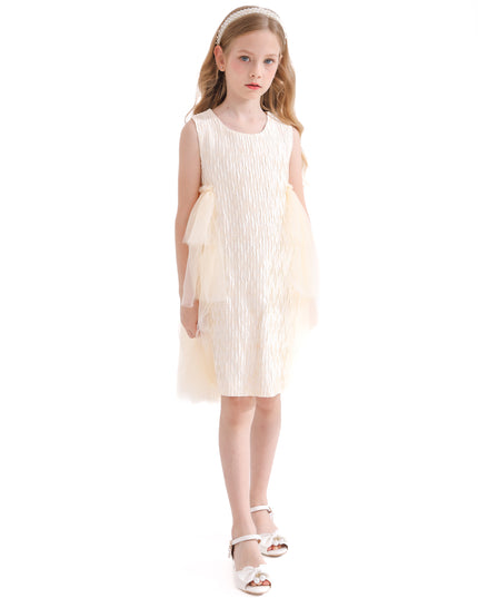 Champagne Sonata Ruffle Dress