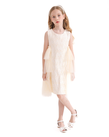 Champagne Sonata Ruffle Dress