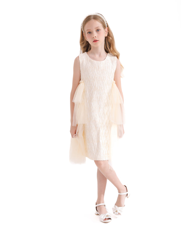 Champagne Sonata Ruffle Dress