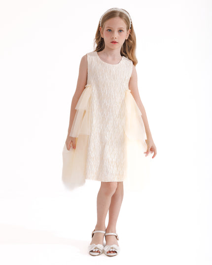 Champagne Sonata Ruffle Dress