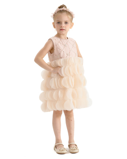 Pink Dionne Tiered Tulle Dress