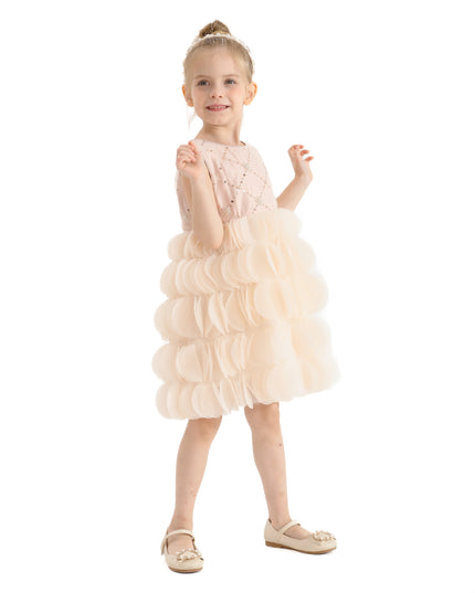 Pink Dionne Tiered Tulle Dress