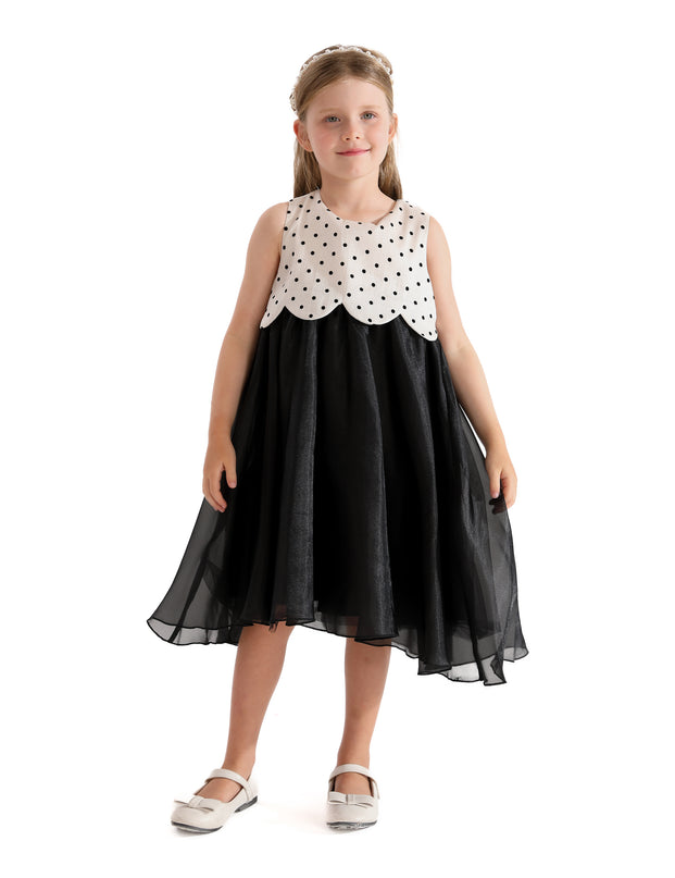 Black Menorca Polka Dot Dress