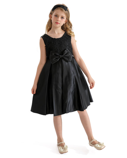 Black Hampton Double Bow Dress