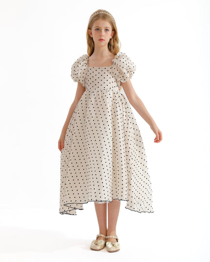 Cream Osuna Polka Dot Teacup Dress