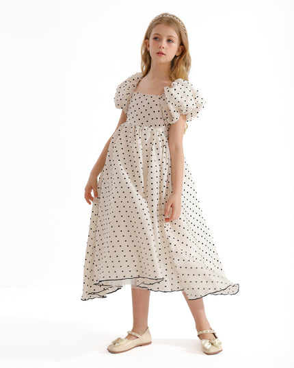 Cream Osuna Polka Dot Teacup Dress