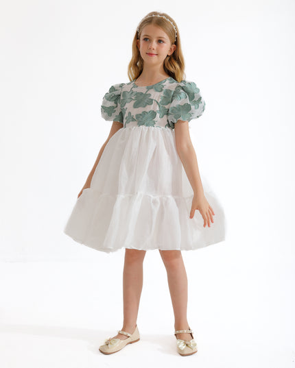 Green Winona Floral Teacup Dress