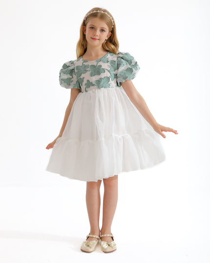 Green Winona Floral Teacup Dress