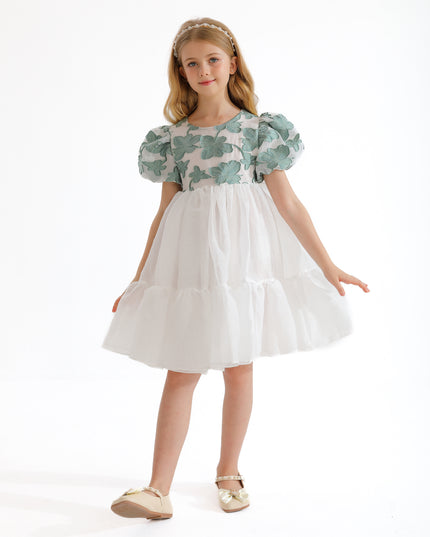 Green Winona Floral Teacup Dress