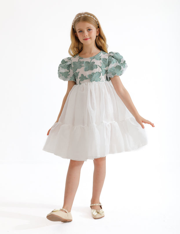 Green Winona Floral Teacup Dress