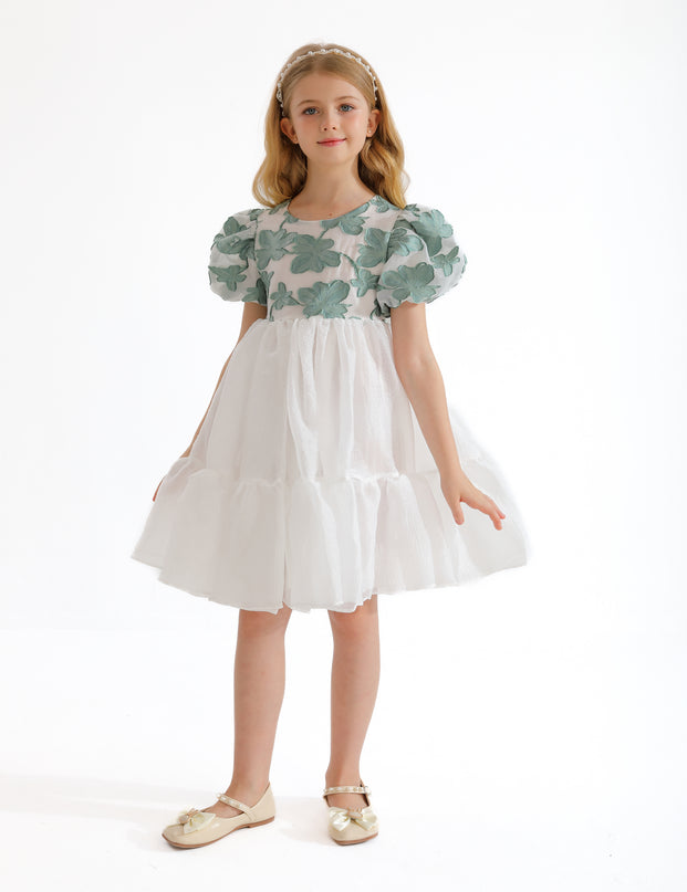 Green Winona Floral Teacup Dress