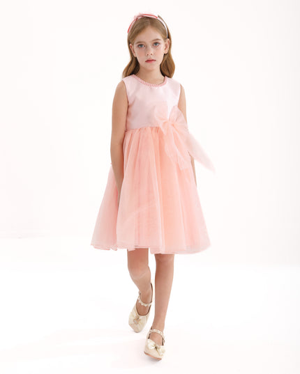 Blush Felice Tulle Bow Dress