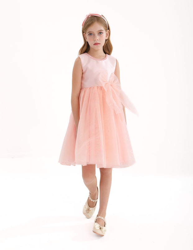 Blush Felice Tulle Bow Dress