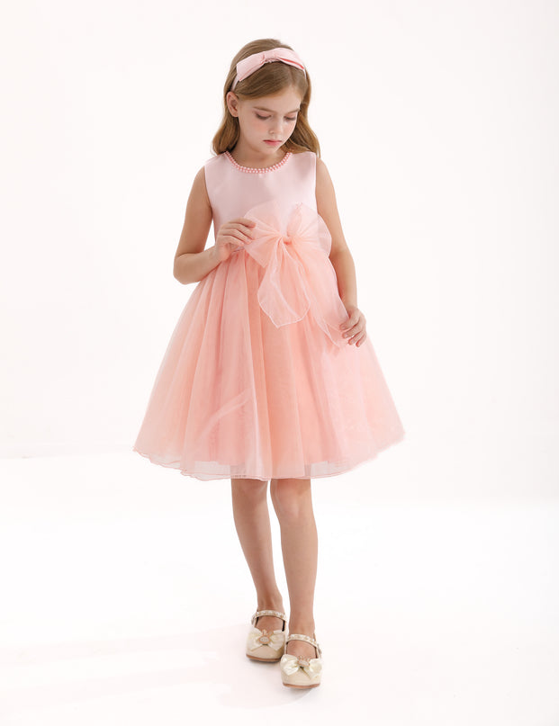 Blush Felice Tulle Bow Dress