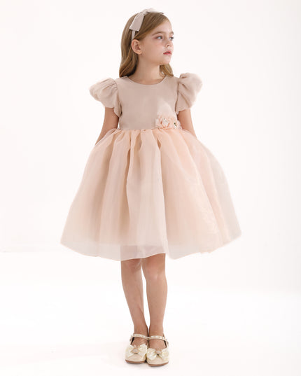 Champagne D'Amico Floral Teacup Dress