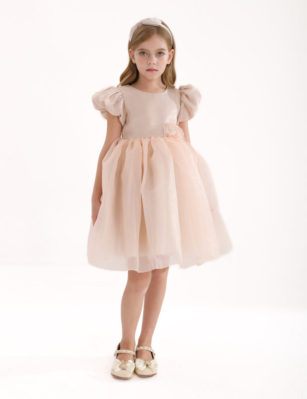 Champagne D'Amico Floral Teacup Dress