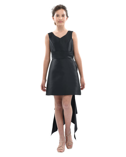 Black Isabel Back Bow Dress