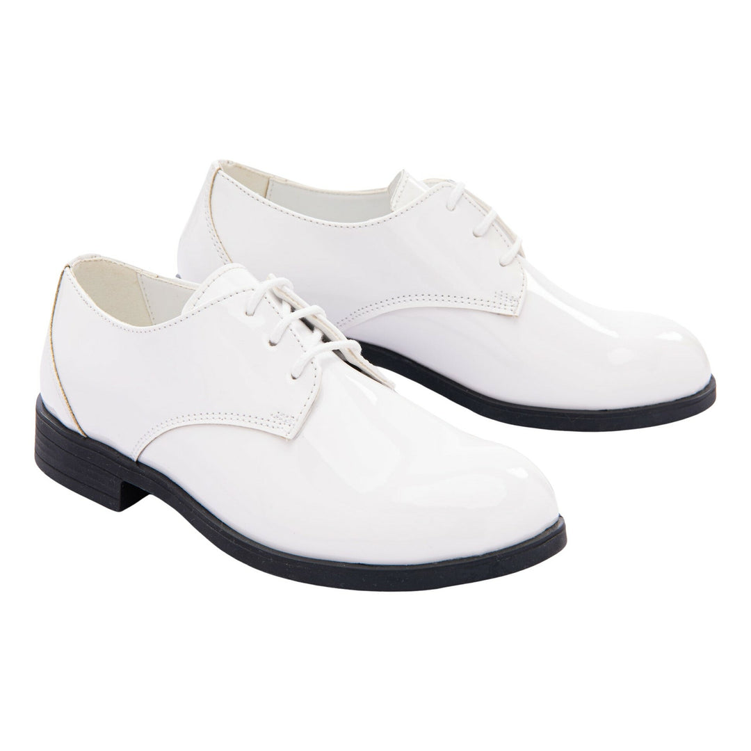 White Patent Lace Dress Shoes