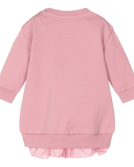 Pink Cotton Sweatshirt Dress