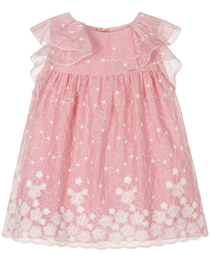 Pink Ruffle Smocked Dress