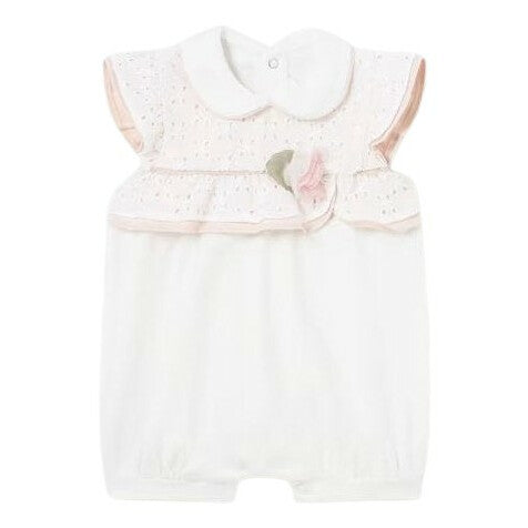 White Floral Ruffle Shortie