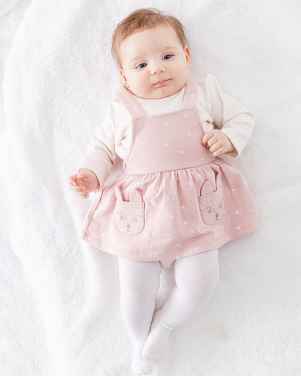 Pink Deer Pinafore Dress