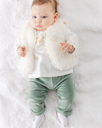 Cream Soft Plush Vest