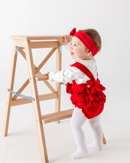 Red Holiday Ruffle Outfit & Headband