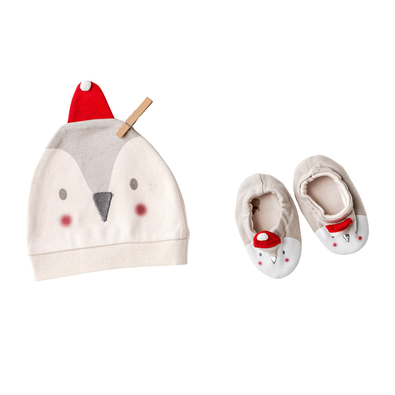 Andy Wawa-AC25348-ECRU-HAT BOOTIE SET PENGUIN