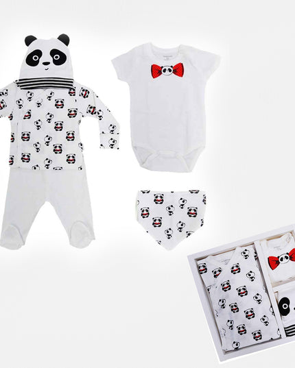 Ecru 5 PC Panda Print Homecoming Set