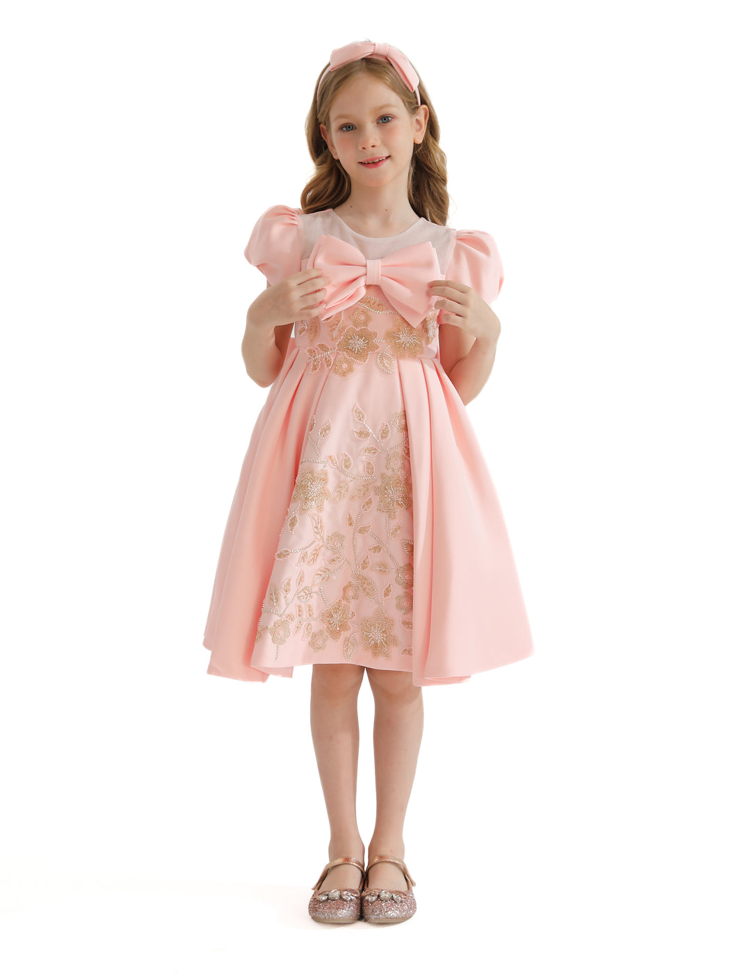 Pink Leona Floral Bow Teacup Dress