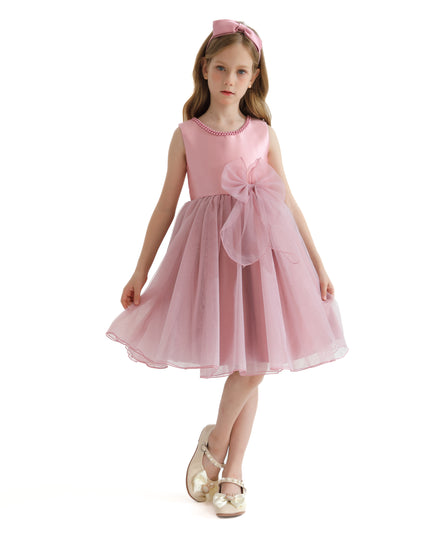 Pink Felice Tulle Bow Dress