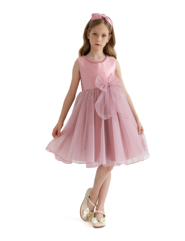 Pink Felice Tulle Bow Dress