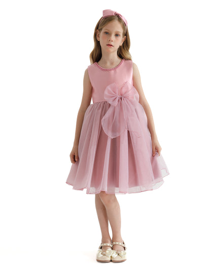 Pink Felice Tulle Bow Dress