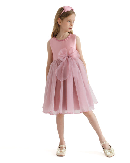 Pink Felice Tulle Bow Dress