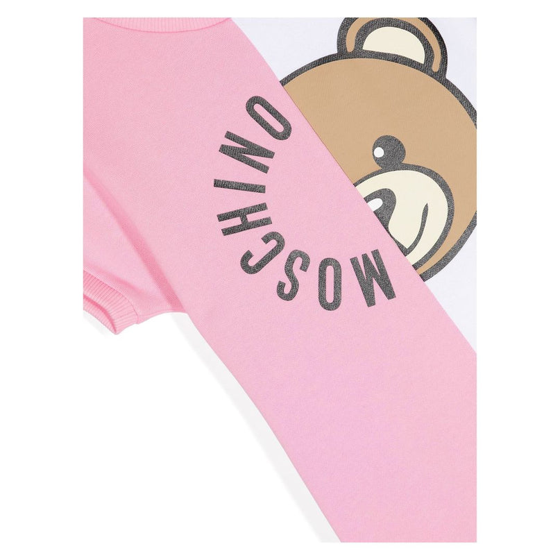 moschino-Pink & White Logo Dress-hdv0e7-lca52-50206