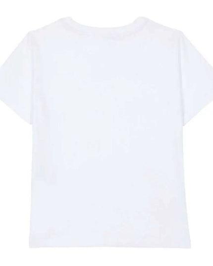 balmain-White Logo Print T-Shirt-bu8r01-z0057-100