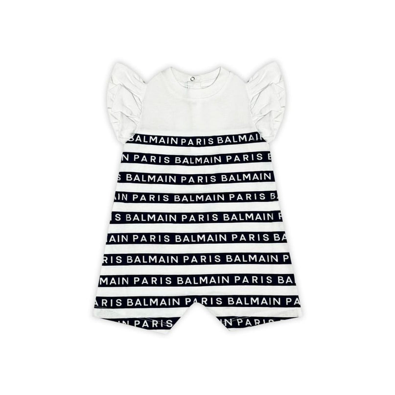 balmain-bua00b-z1911-100bl-White & Black Romper