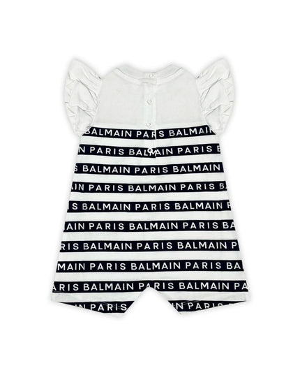 balmain-bua00b-z1911-100bl-White & Black Romper