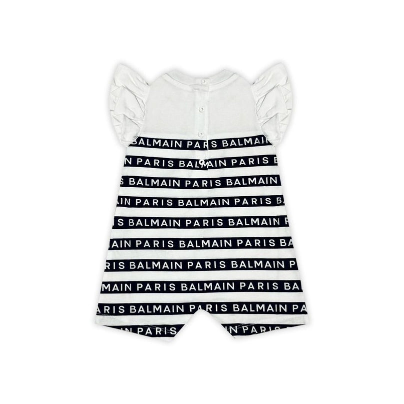 balmain-bua00b-z1911-100bl-White & Black Romper