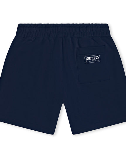 Navy Logo Cotton Shorts