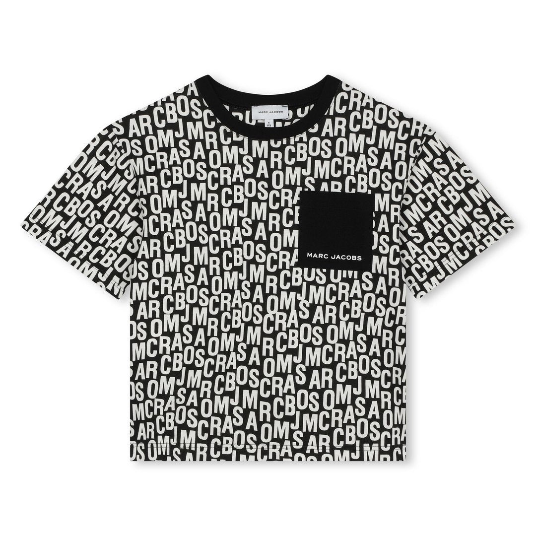 marc-jacobs-w60143-09b-ku-Black Logo T-Shirt