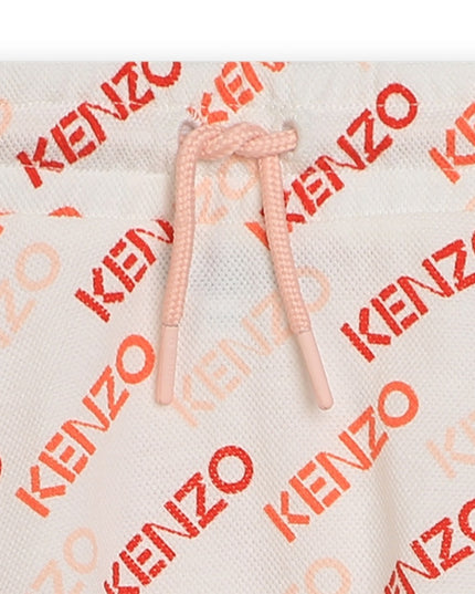 kenzo-k60190-12p-kg-White Logo Skirt