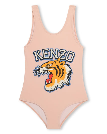 kenzo-k60177-46t-kg-Pink Varsity Tiger Swimsuit