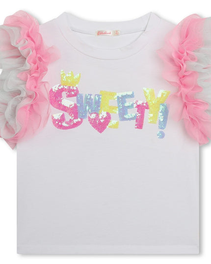 billieblush-u20356-10p-kg-White "Sweety" T-Shirt