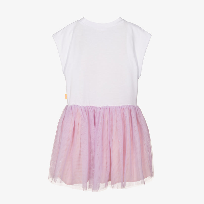 billieblush-u20161-10p-kg-White & Pink Tulle Dress