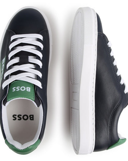 boss-j50854-849-kb-Navy & Green Logo Sneakers