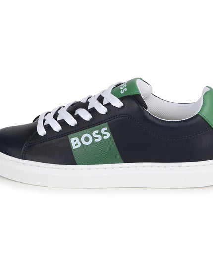 boss-j50854-849-kb-Navy & Green Logo Sneakers